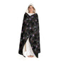 Hooded Sherpa Fleece Blanket - Orchid Dark Botanicals Collection