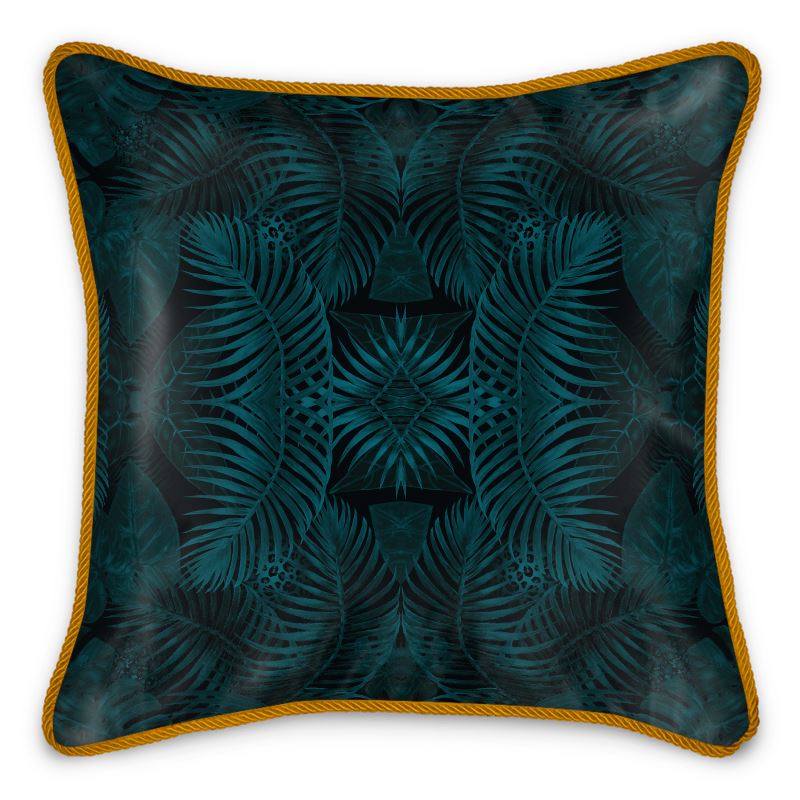 silk-cushions-peacock-dark-botanicals-collection-kaleidoscope-1