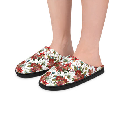 womens-indoor-slippers-christmas-poinsettia-botanicals-collection-6