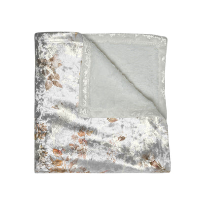 Crushed Velvet Blanket - Dawn Light Botanicals Collection