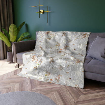 Crushed Velvet Blanket - Dawn Light Botanicals Collection